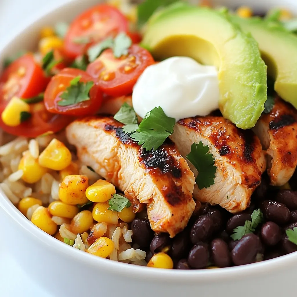 Chipotle Chicken Burrito Bowls Packed with Flavor