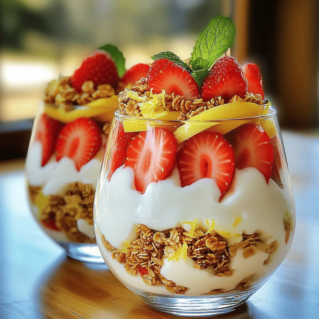Strawberry Lemon Yogurt Parfaits Simple Delight Recipe