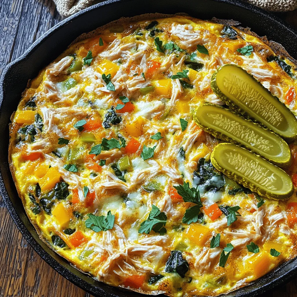 Pickle Ranch Chicken and Veggie Frittata Delight