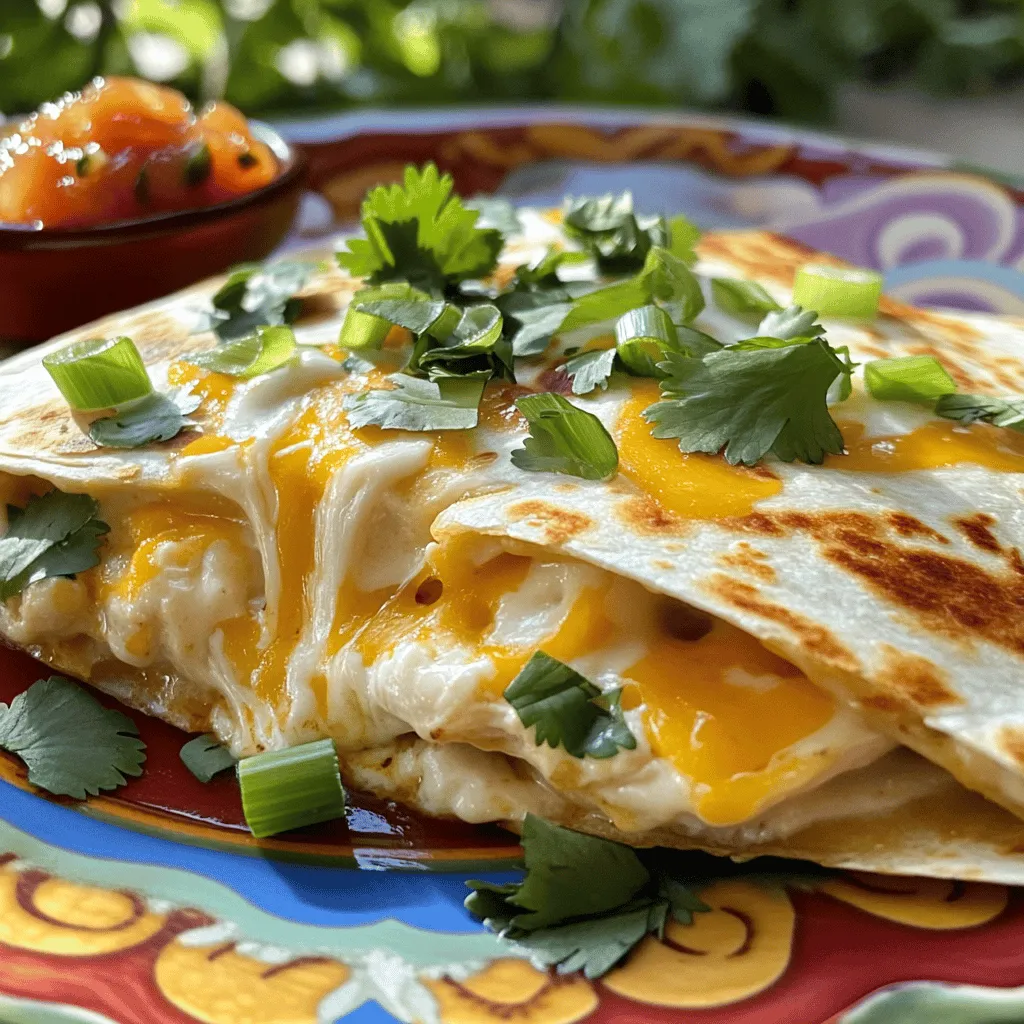 Chicken and Cheese Enchiladas Alfredo Quesadilla Delight