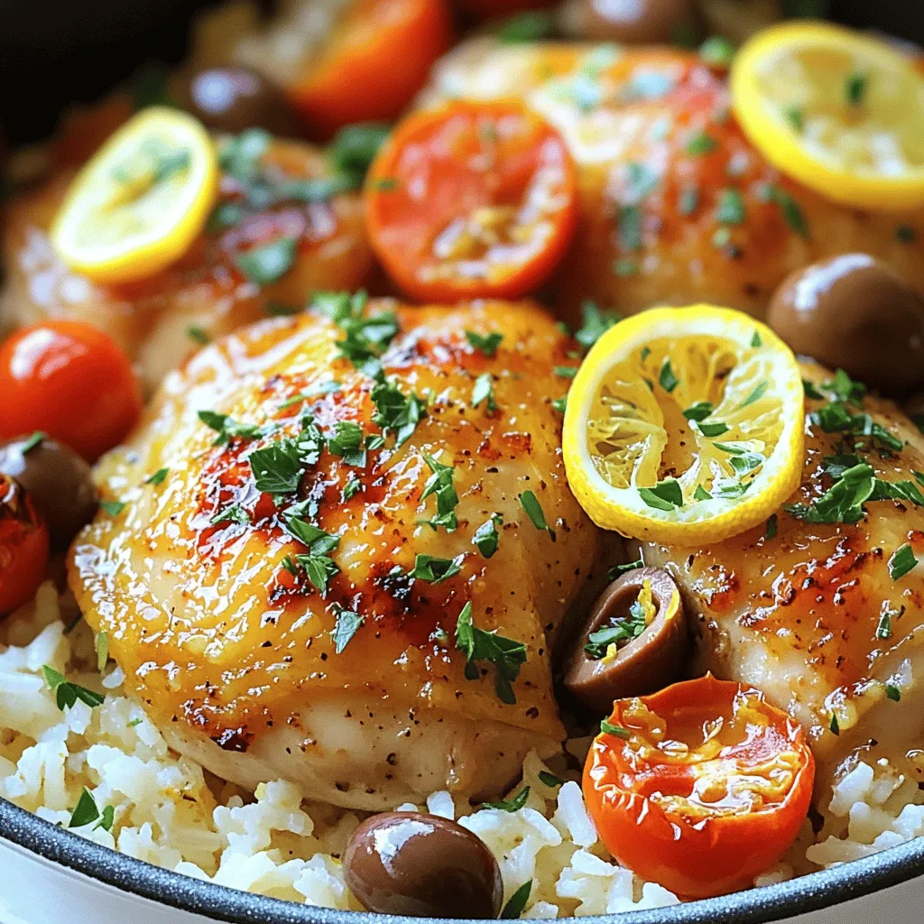 One Pot Greek Lemon Chicken Rice Simple and Tasty