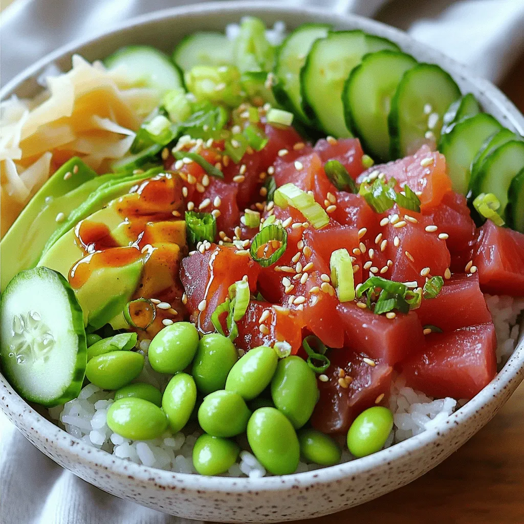 55. Spicy Tuna Poke Bowl Simple and Flavorful Meal