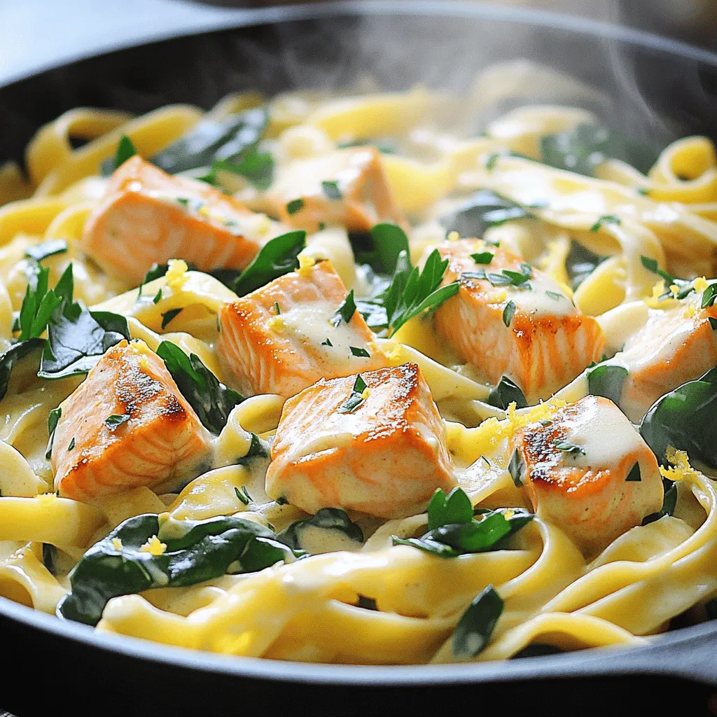 Creamy Garlic Salmon Pasta Flavorful and Simple Recipe