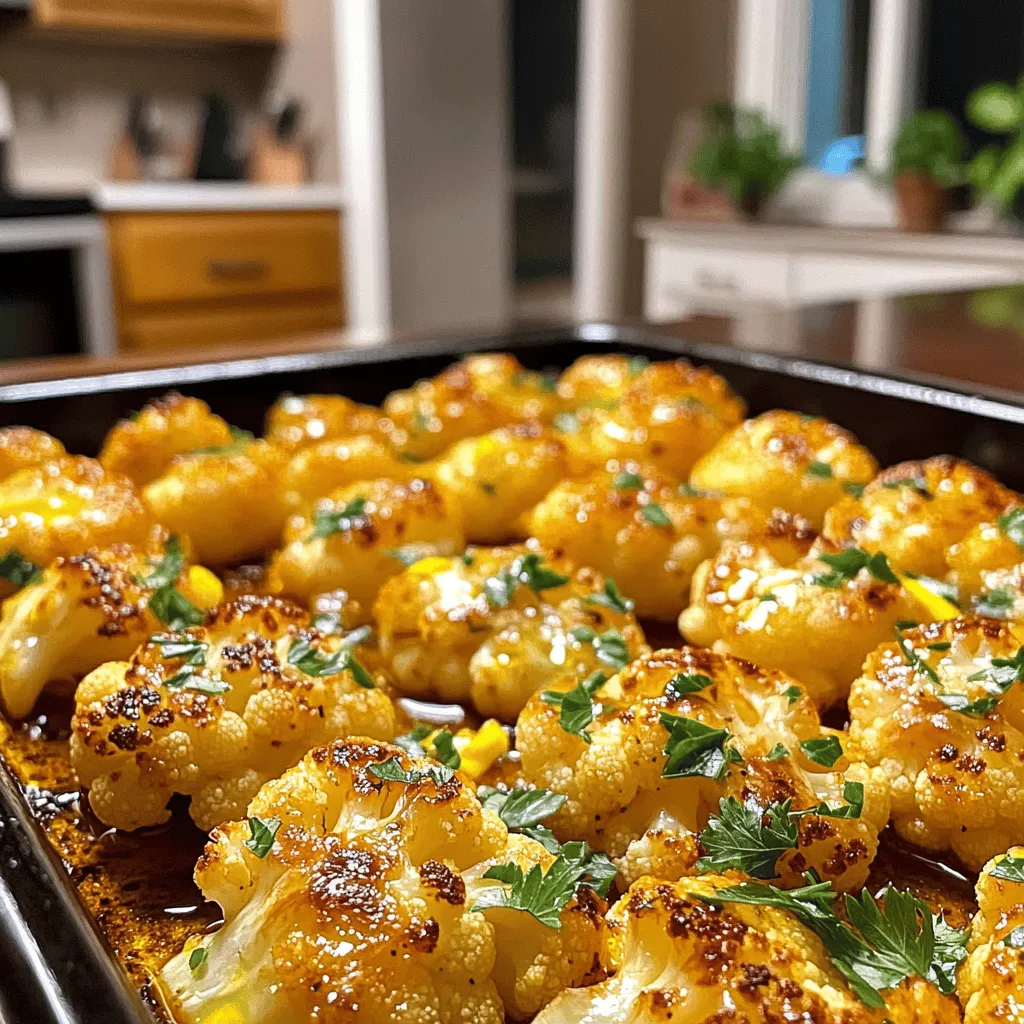 Spicy Garlic Roasted Cauliflower Flavorful Side Dish