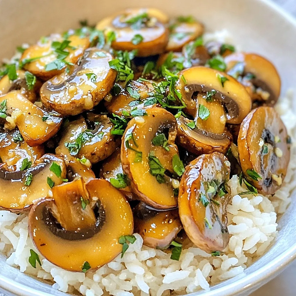 Garlic Butter Mushroom Rice Savory and Easy Dish