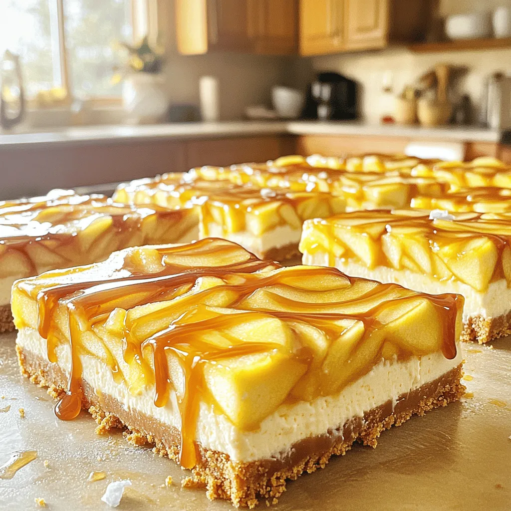 Caramel Apple Cheesecake Bars Delightful Fall Dessert