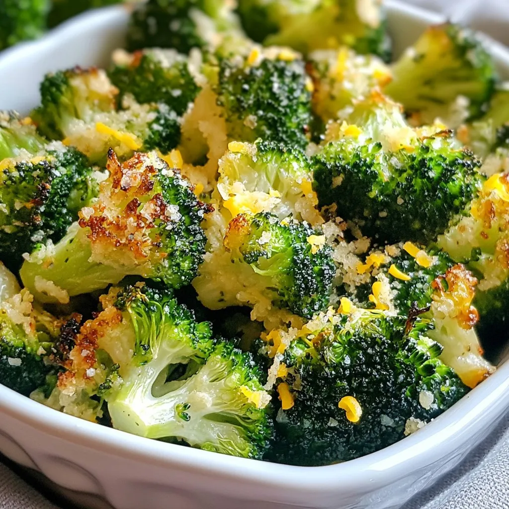 Garlic Parmesan Roasted Broccoli Savory Side Dish