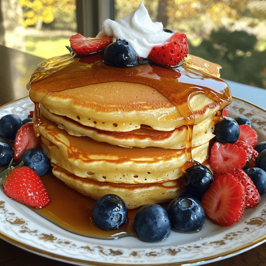 Fluffy Pancakes with Maple Syrup Dreamy Breakfast Delight
