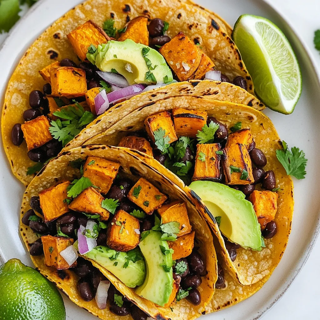 Vegan Sweet Potato Black Bean Tacos Flavor Boost