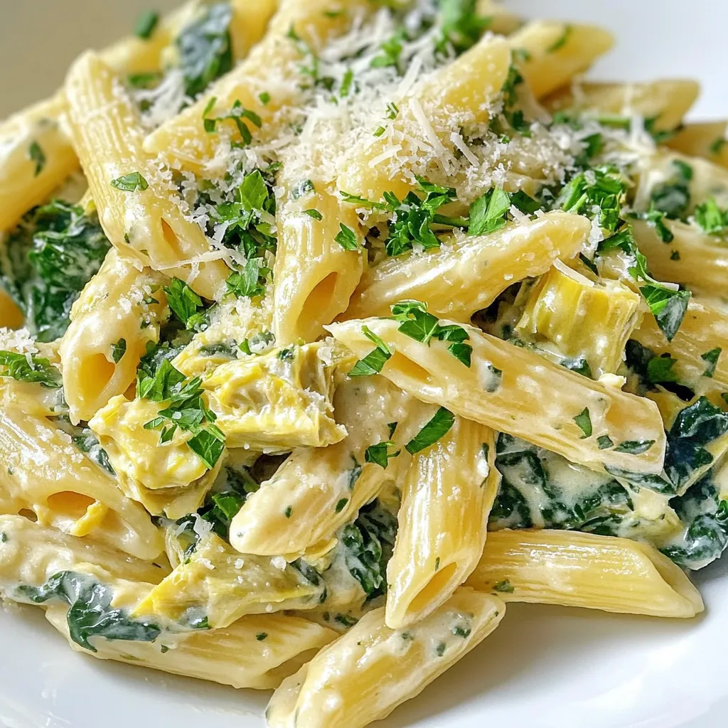 Spinach Artichoke Pasta Rich and Creamy Delight