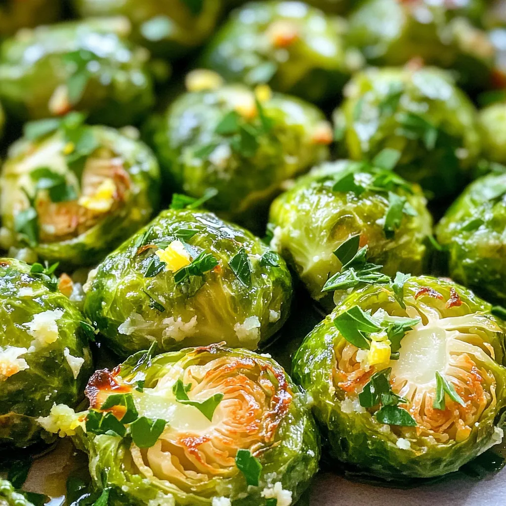 Garlic Herb Smashed Brussels Sprouts Flavor Boost