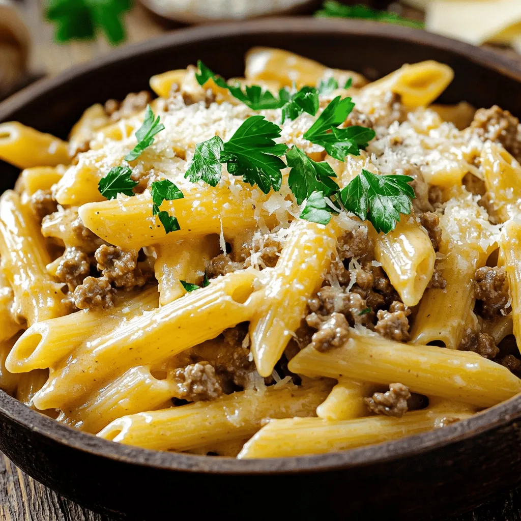Creamy Ground Beef Pasta Simple and Flavorful Dish