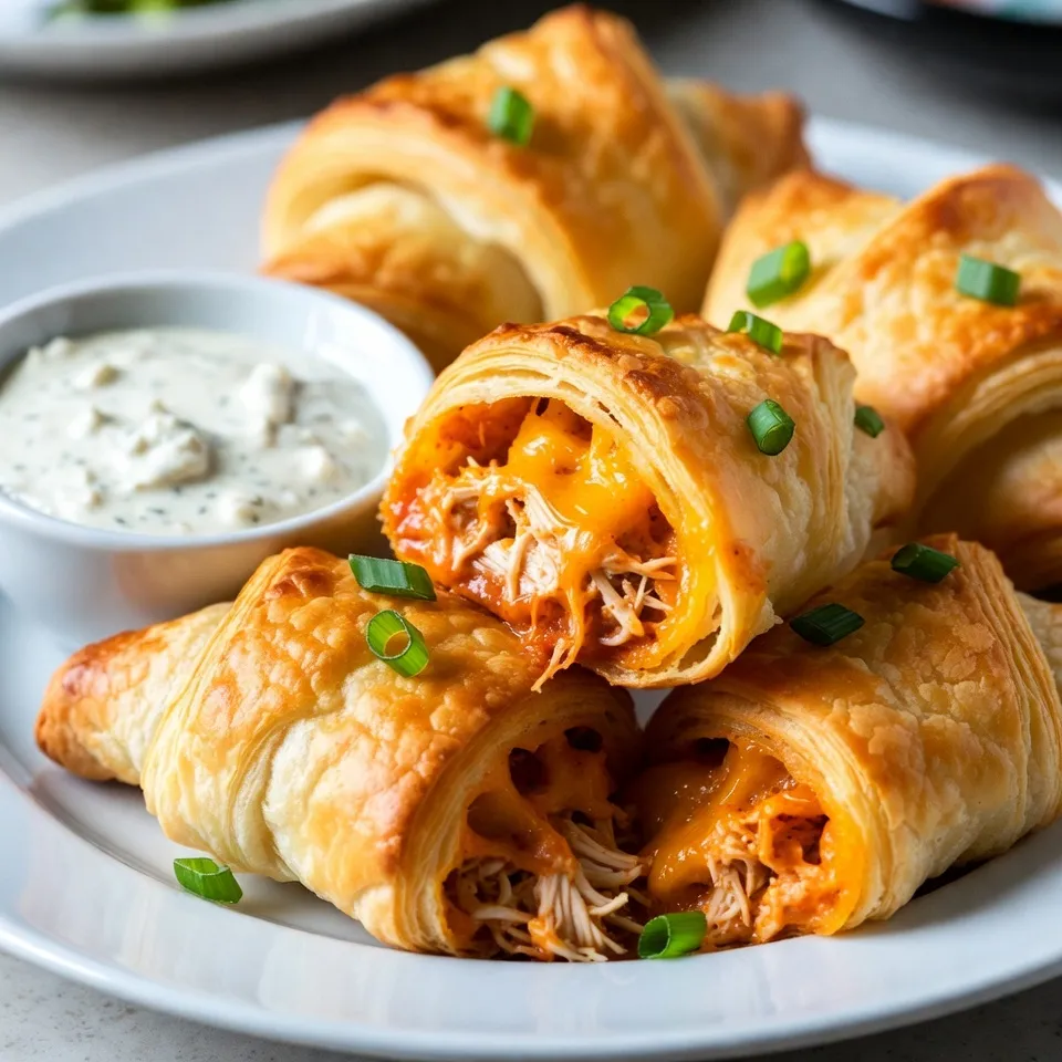 Buffalo Chicken Stuffed Crescent Rolls Savory Delight