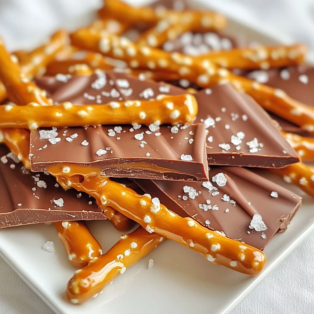 Chocolate Caramel Pretzel Bark Easy and Tasty Treat