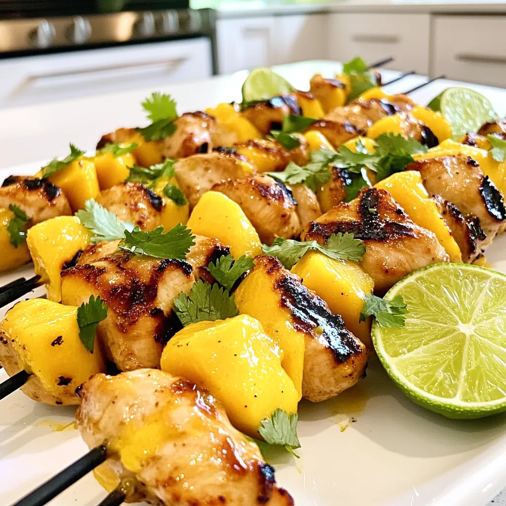 Mango Lime Chicken Skewers Flavorful Grilling Delight
