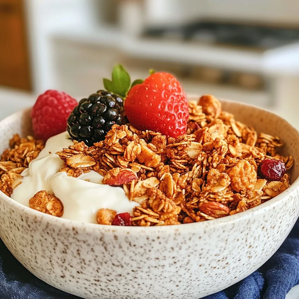 Maple Cinnamon Granola Crunchy and Tasty Recipe