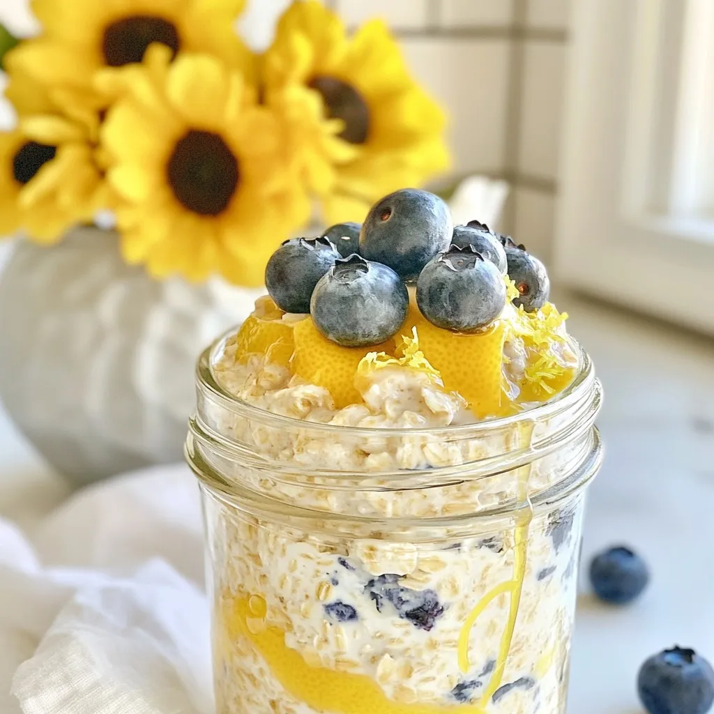 Lemon Blueberry Overnight Oats Healthy Breakfast Boost