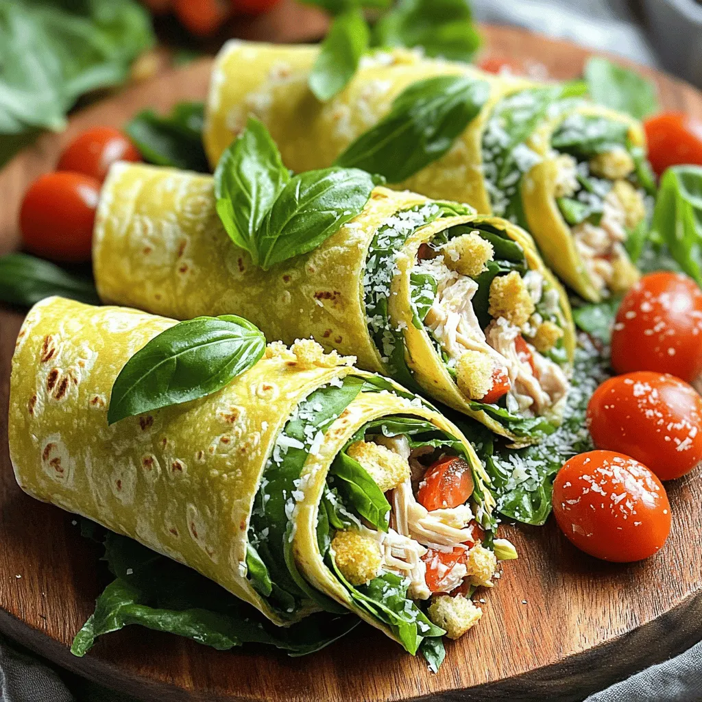 Delicious Chicken Caesar Salad Wraps Quick and Easy Recipe