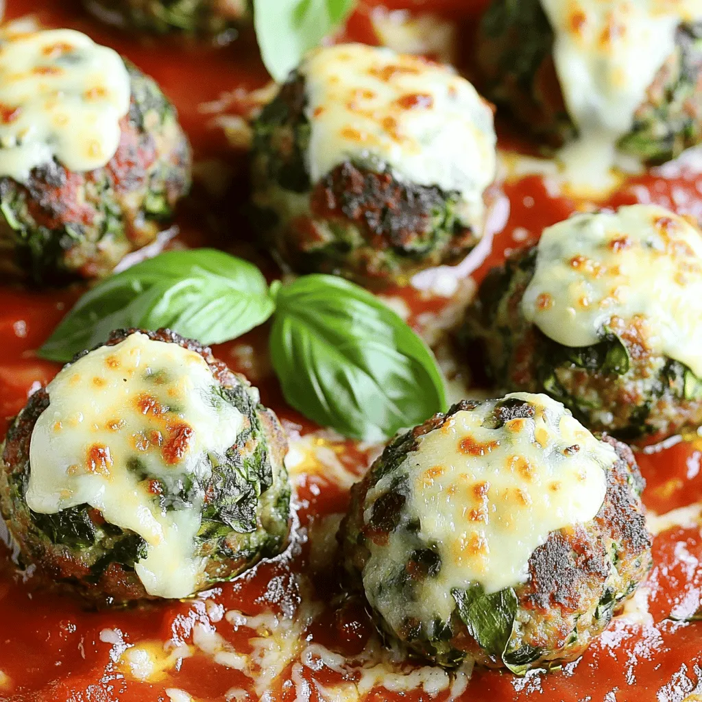 Spinach Garlic Mozzarella Meatballs Flavorful Recipe