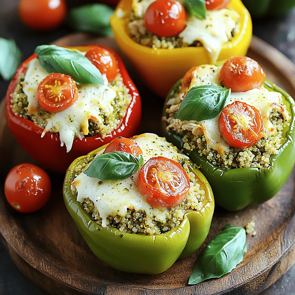 Pesto Chicken Stuffed Peppers Flavorful Dinner Idea