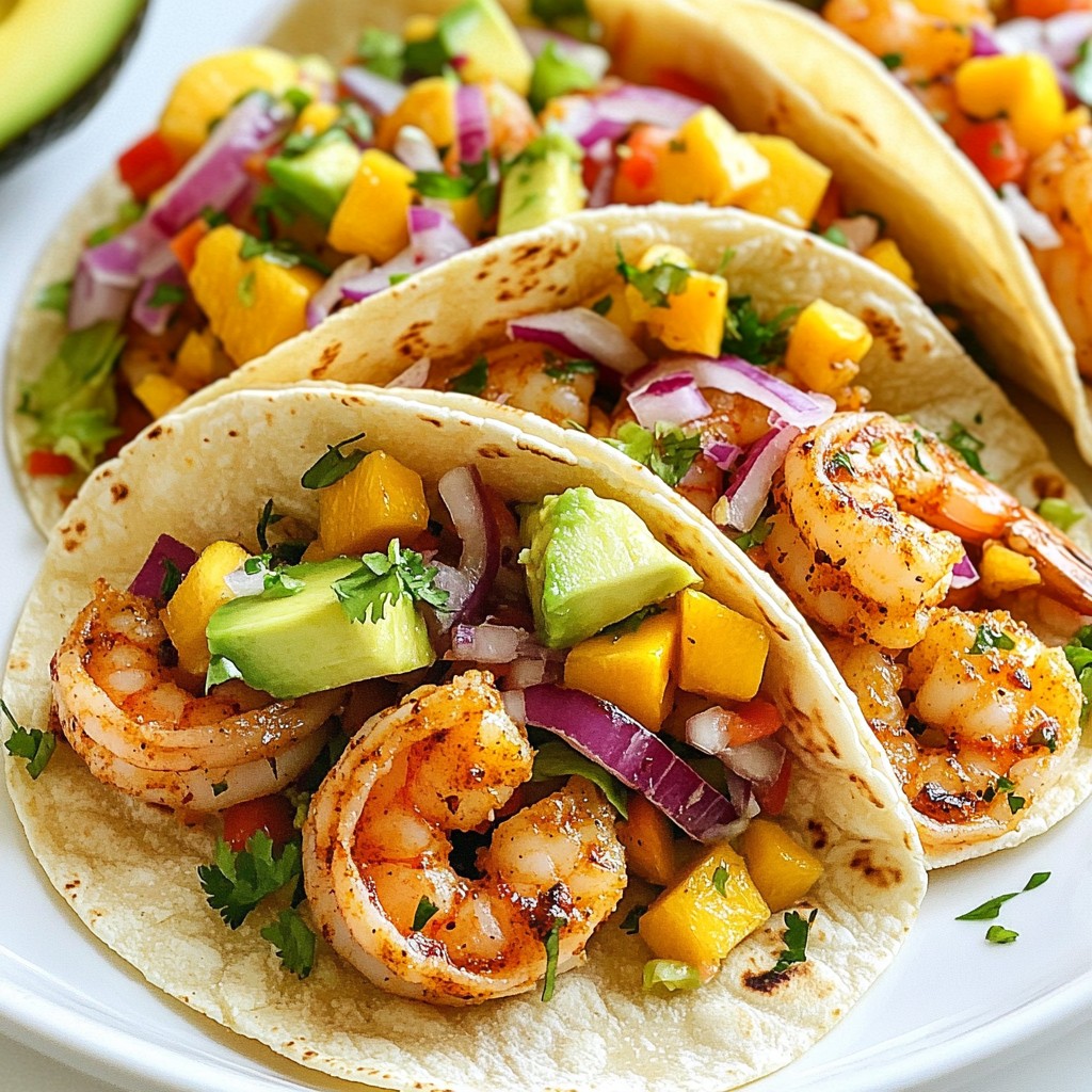 Cajun Shrimp Tacos with Mango Salsa Flavor Burst