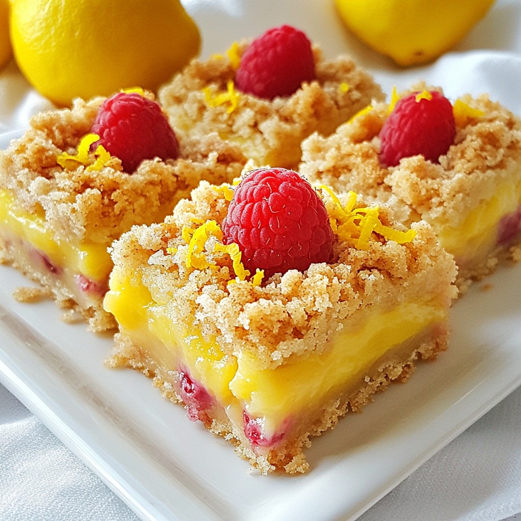 Lemon Raspberry Crumb Bars Tasty and Simple Treat