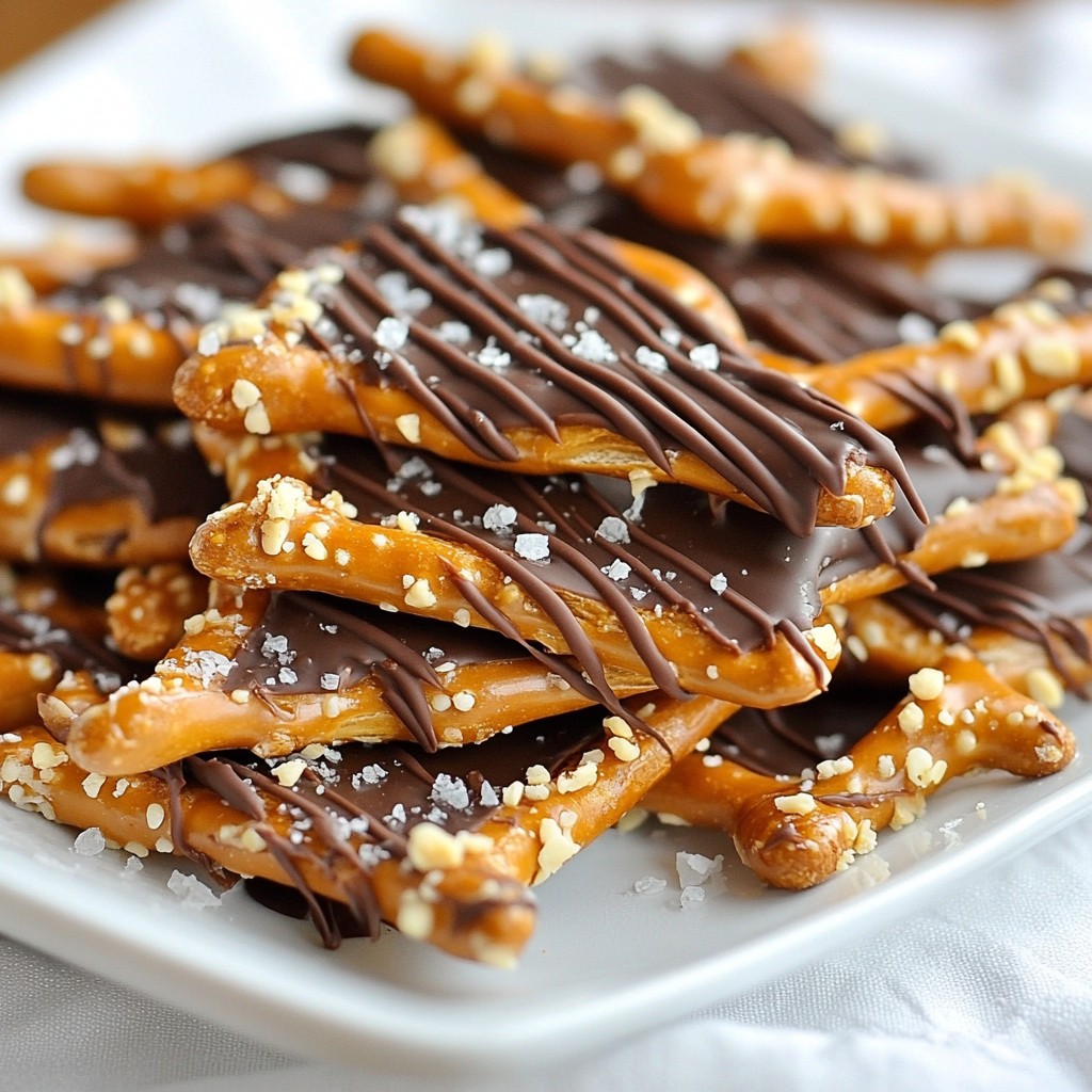 Chocolate Caramel Pretzel Bark Simple and Tasty Treat