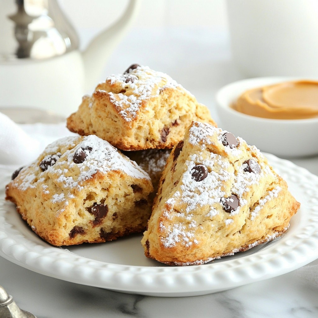 Chocolate Chip Peanut Butter Scones Tasty and Easy Recipe