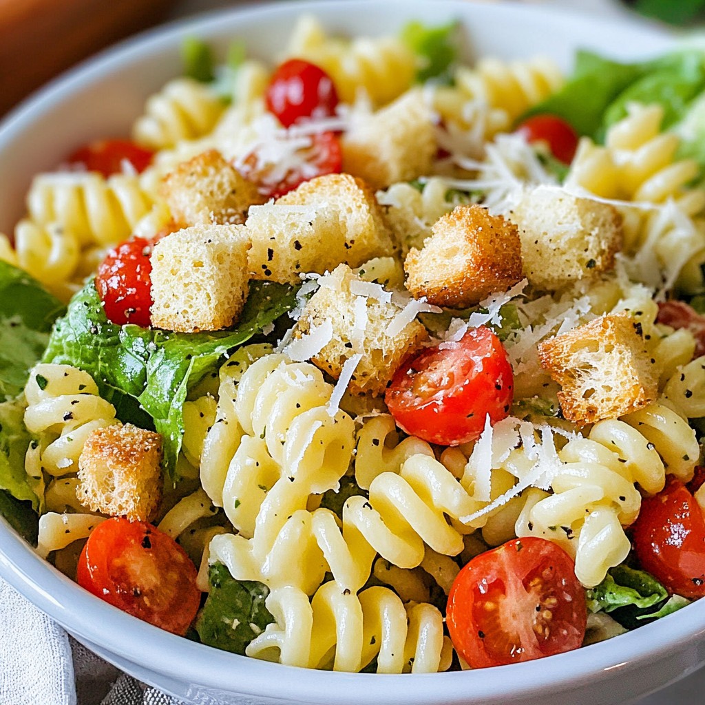 Classic Caesar Pasta Salad Simple and Flavorful Dish