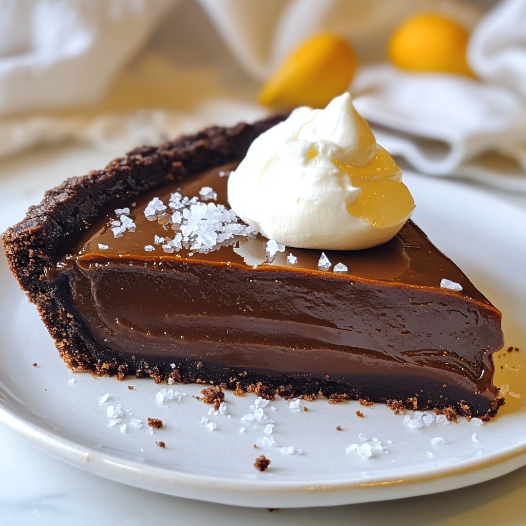 Salted Caramel Chocolate Tart Decadent Dessert Recipe