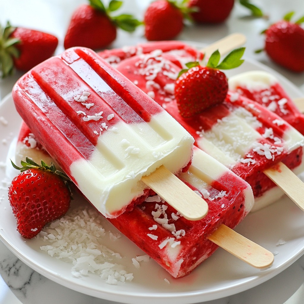 Strawberry Coconut Popsicles Refreshing Summer Treat