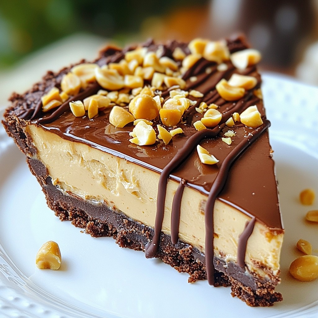 Decadent No-Bake Chocolate Peanut Butter Pie Recipe
