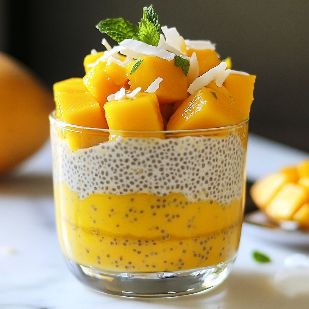 Tropical Mango Coconut Chia Pudding Delight