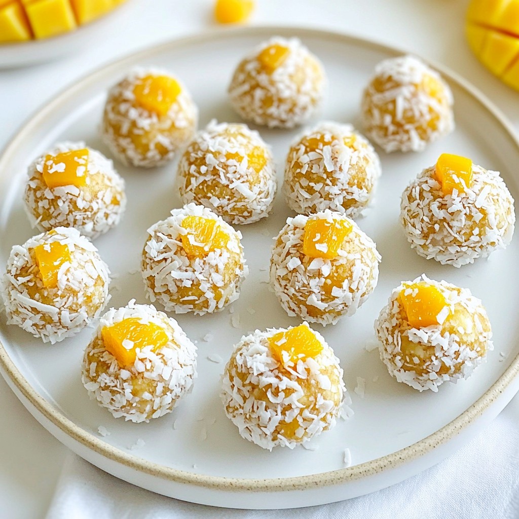 Mango Coconut Energy Bites Easy and Healthy Snack