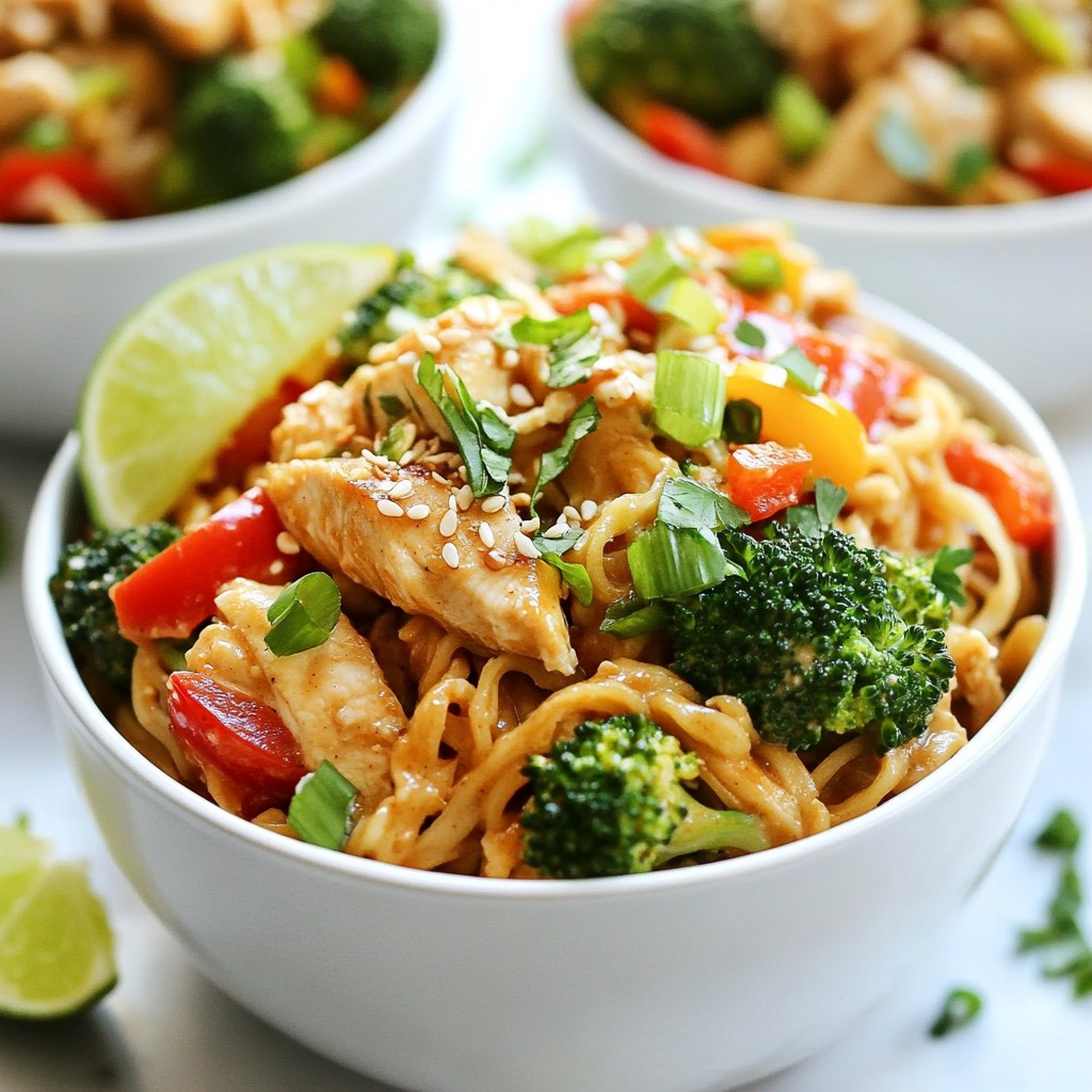Spicy Peanut Chicken Noodles Quick and Flavorful Dish