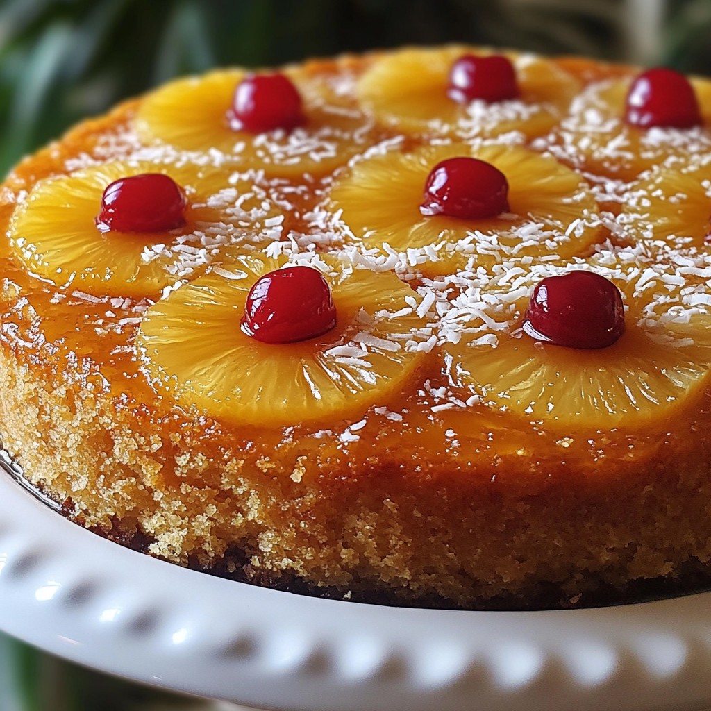 Coconut Pineapple Upside Down Cake Delightful Recipe
