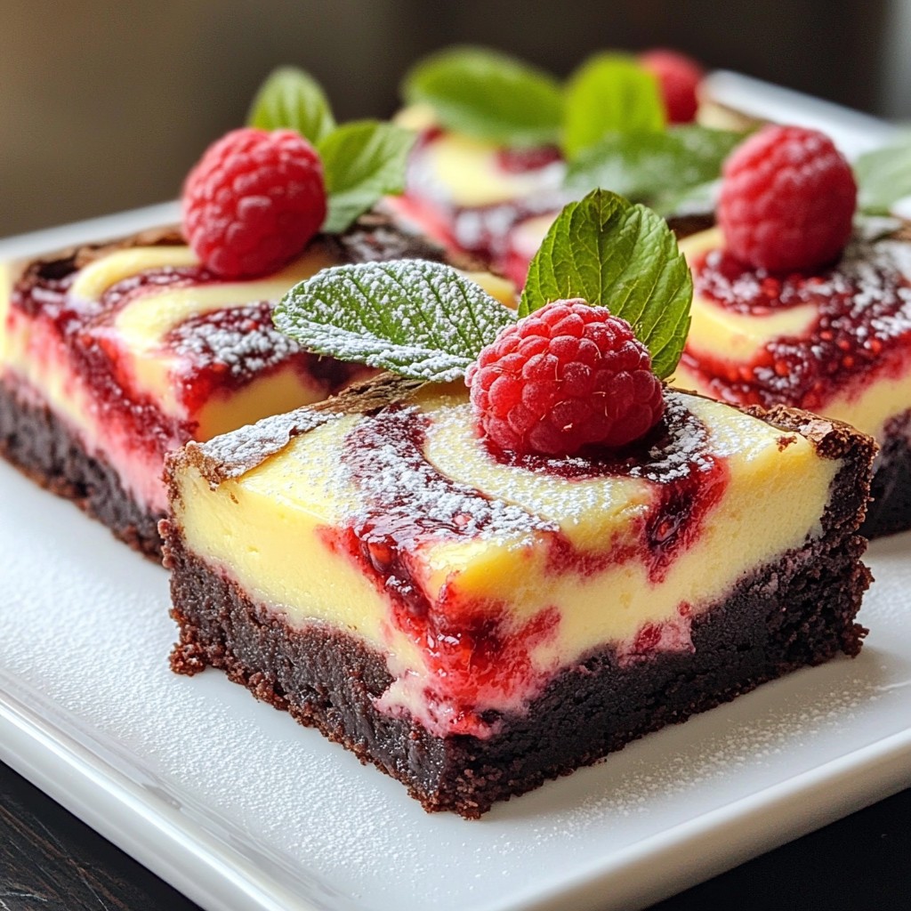 Raspberry Swirl Cheesecake Brownies Delightful Treat