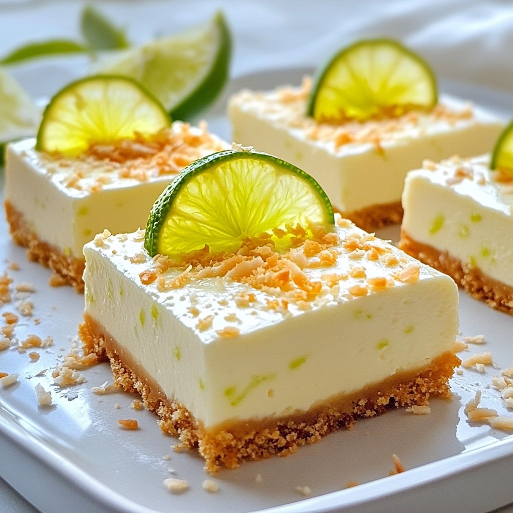 Coconut Lime Cheesecake Bars Refreshing Summer Treat