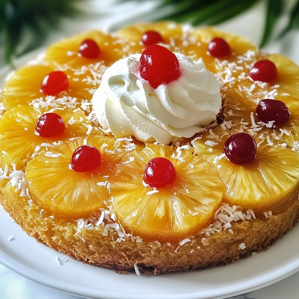 Coconut Pineapple Upside Down Cake Tasty Delight
