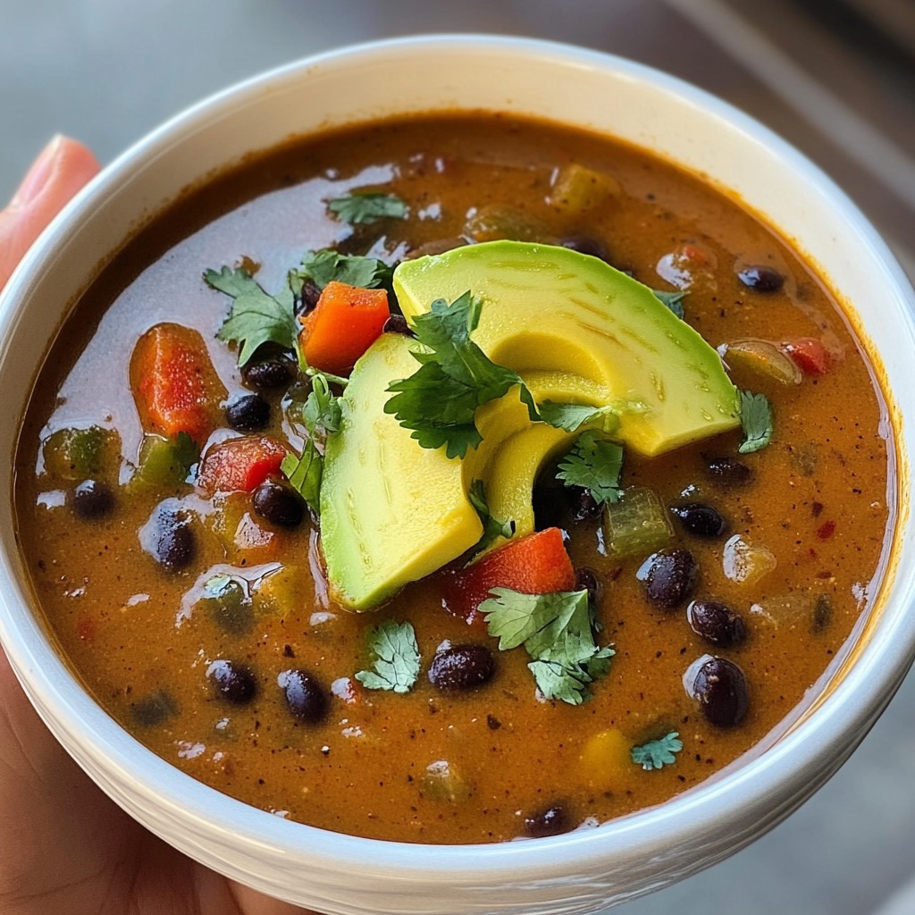 Spicy Chipotle Black Bean Soup Hearty and Flavorful