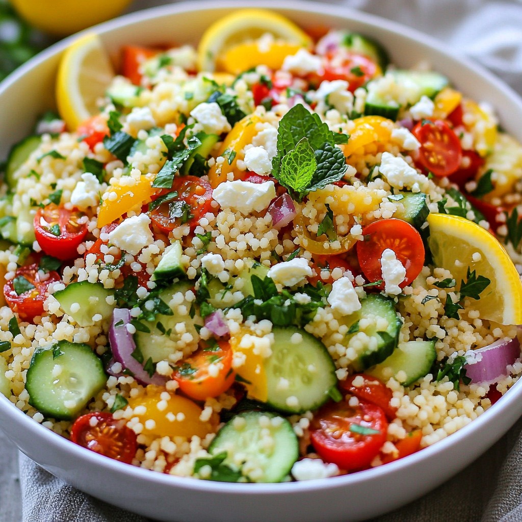 Lemon Herb Couscous Salad Fresh and Flavorful Dish