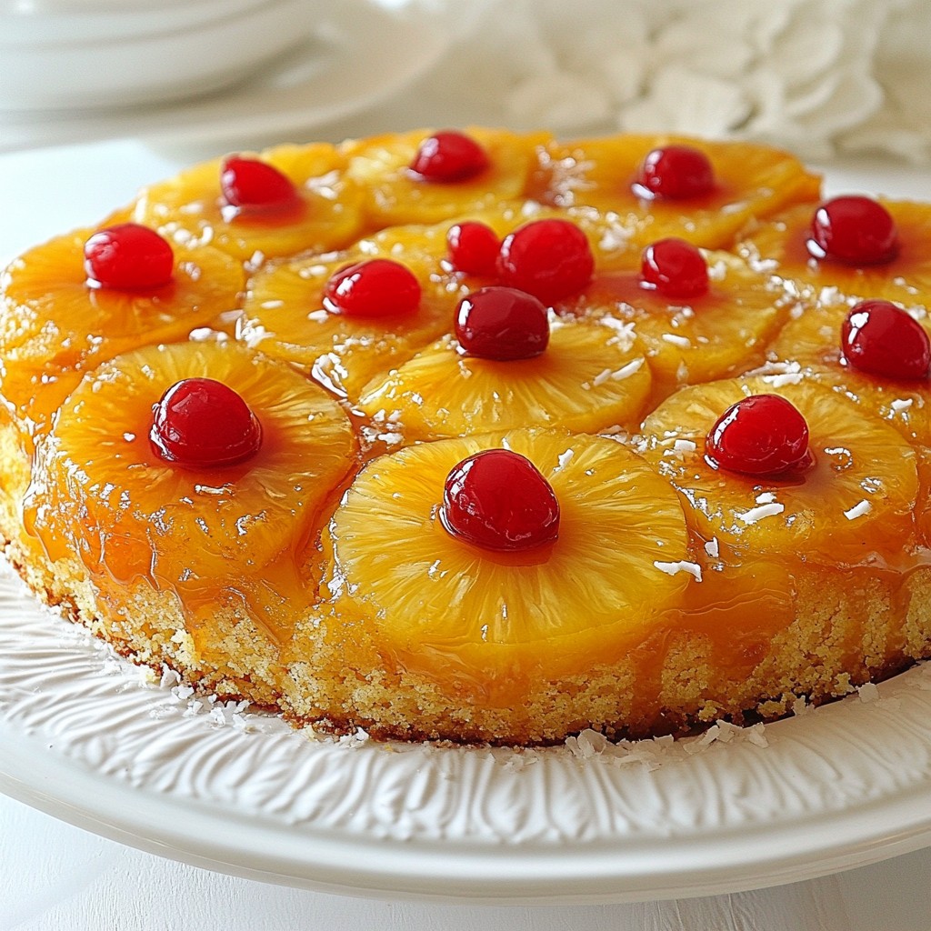 Pineapple Coconut Upside-Down Cake Simple Delight
