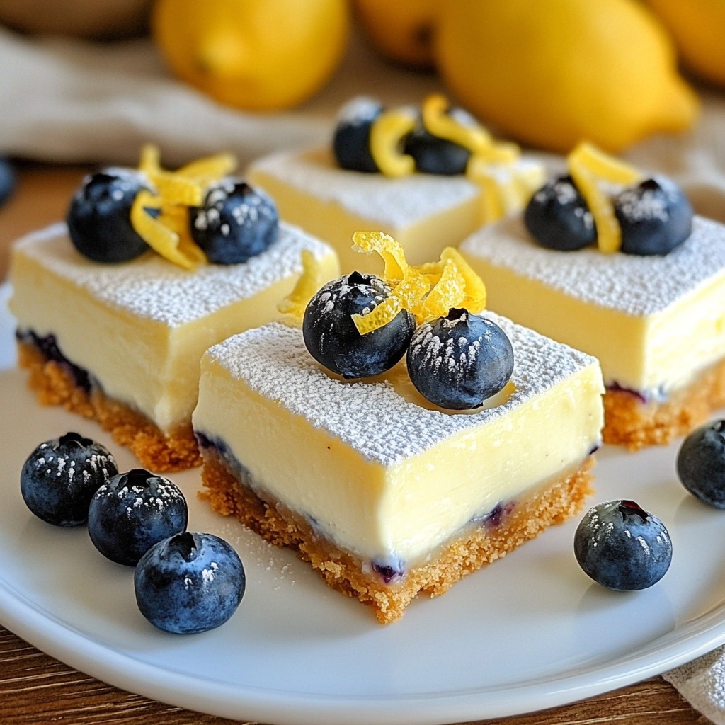 Lemon Blueberry Cheesecake Bars Delightful and Easy Recipe