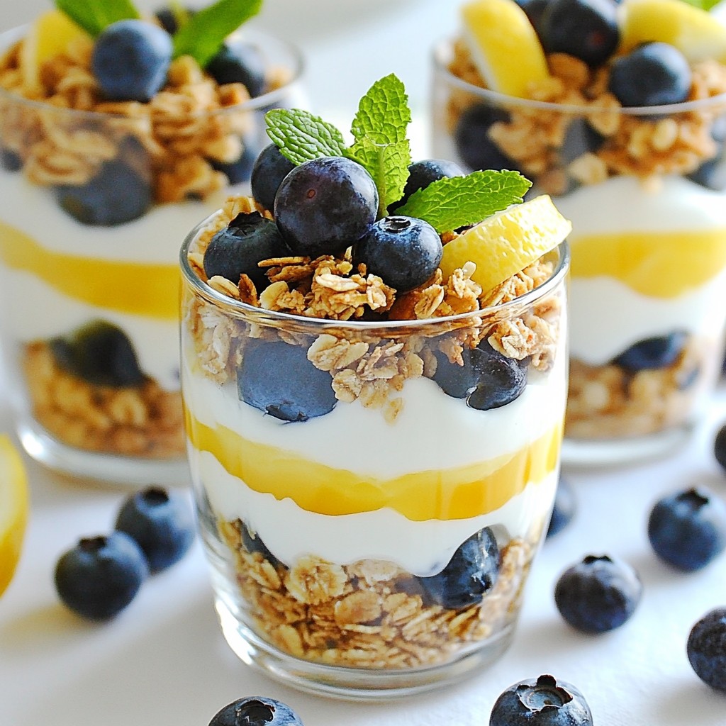 Blueberry Lemon Yogurt Parfaits Fresh and Tasty Treat