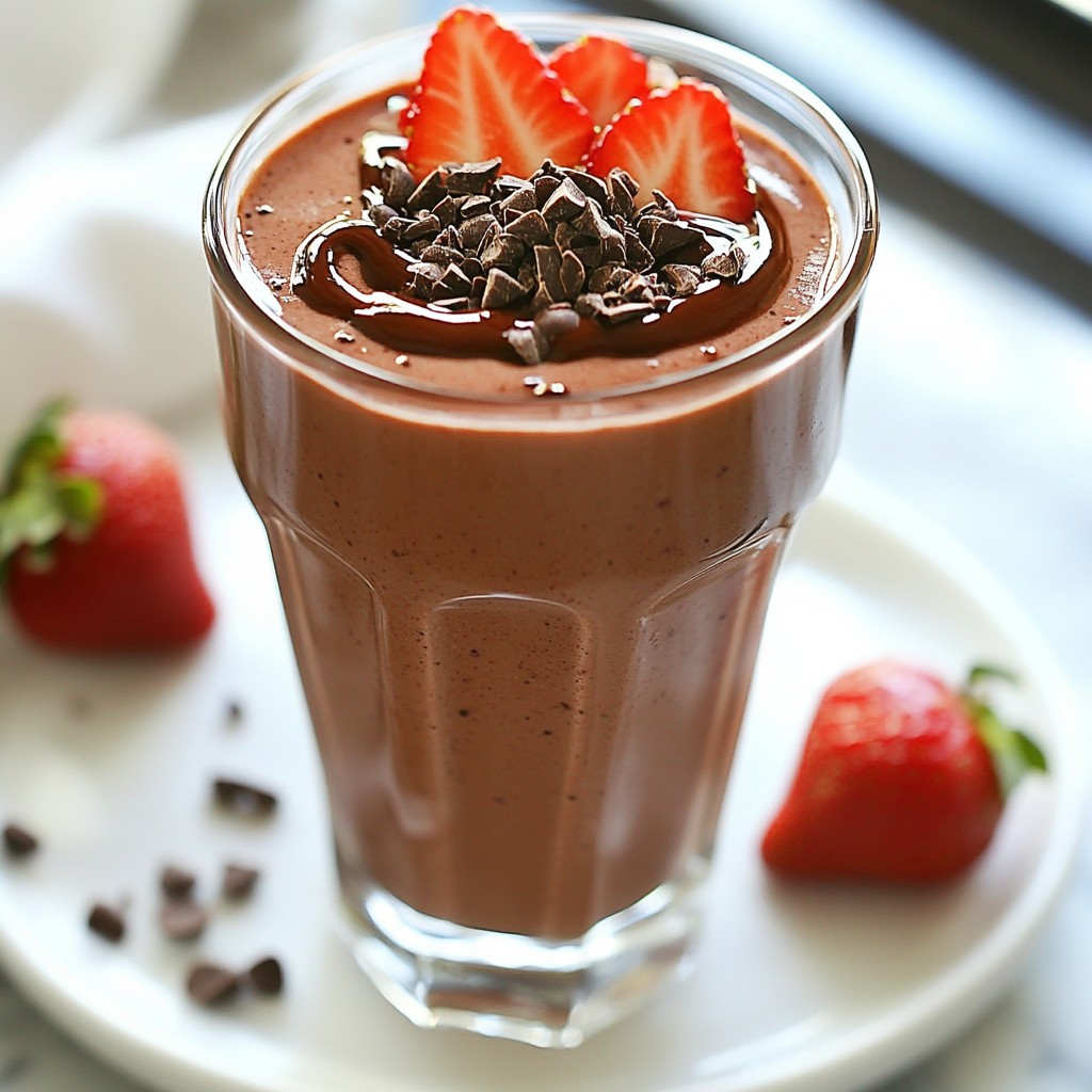 Chocolate Covered Strawberry Smoothie Simple Delight