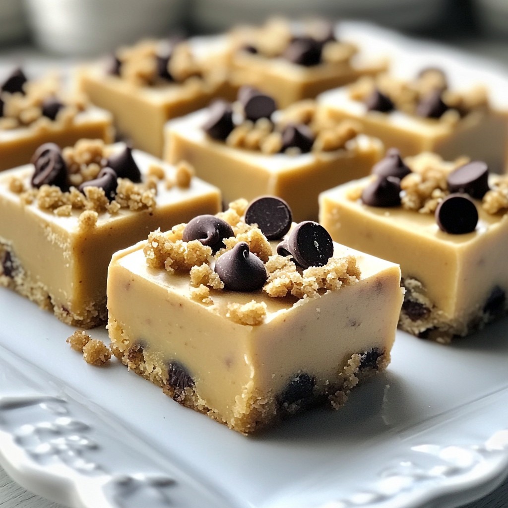 Chocolate Chip Cookie Dough Fudge Creamy Sweet Treat