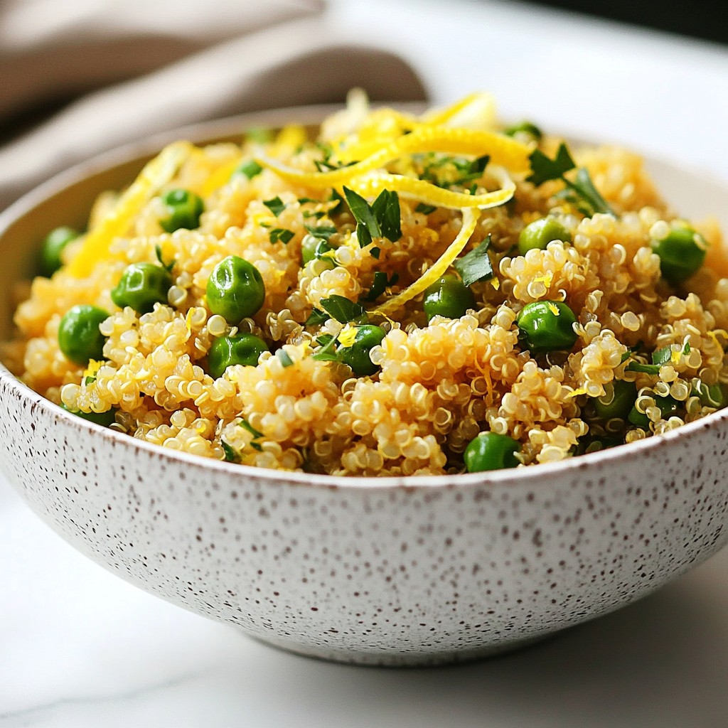 Lemon Garlic Quinoa Pilaf Simple and Flavorful Dish