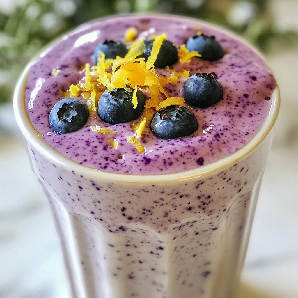 Blueberry Lemon Cheesecake Smoothie Recipe Delight