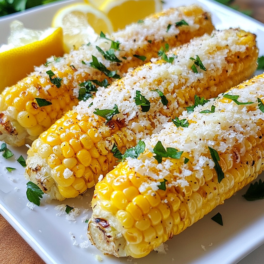 Garlic Parmesan Grilled Corn Delightful Summer Side
