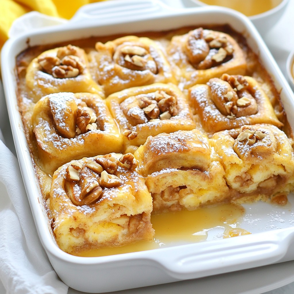 Cinnamon Roll Pancake Casserole Delightful Weekend Dish